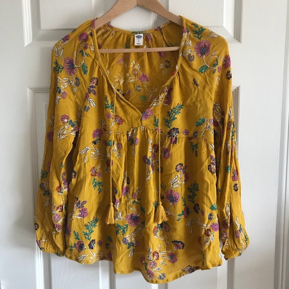 old navy yellow tops